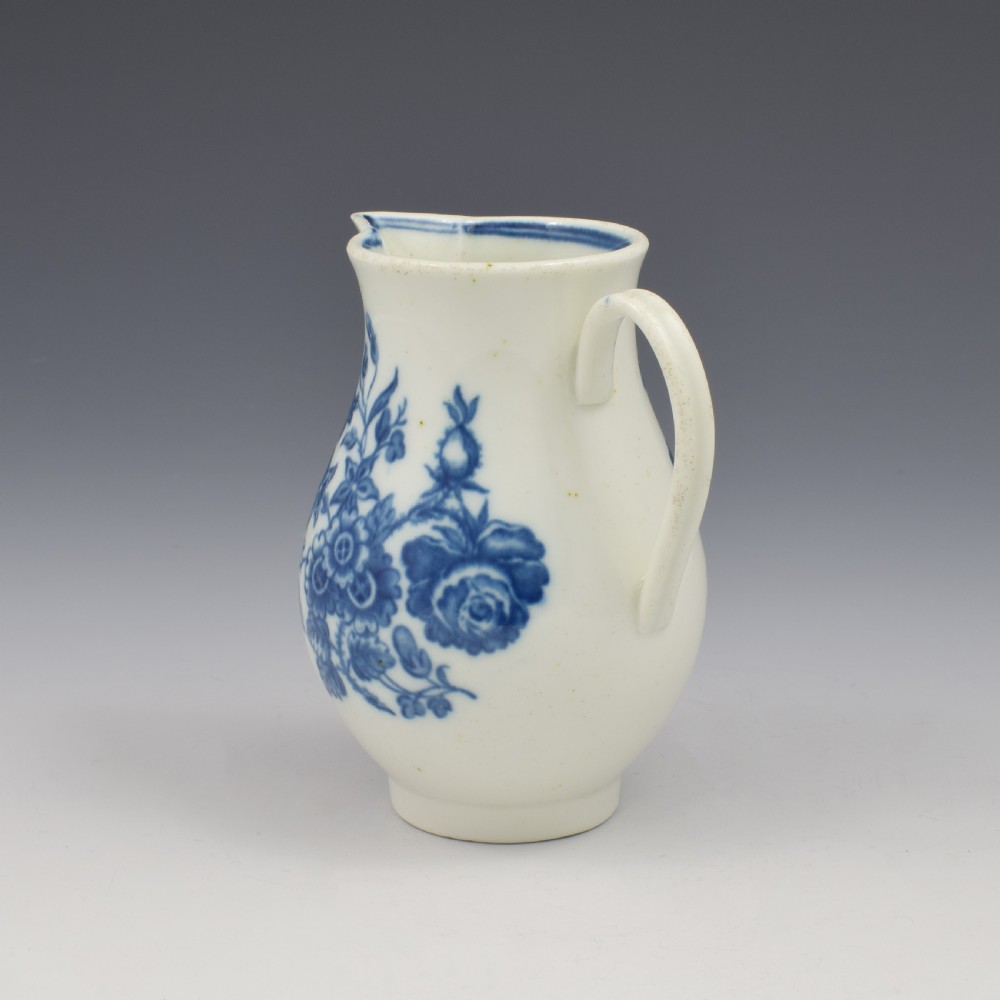 Caughley Porcelain Three Flowers Sparrow Beak Milk Jug c.1785 View IX