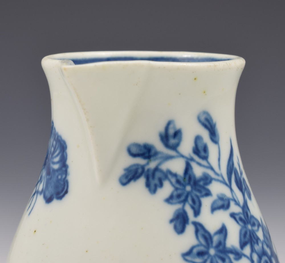 Caughley Porcelain Three Flowers Sparrow Beak Milk Jug c.1785 View XIII