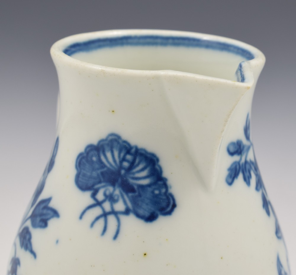 Caughley Porcelain Three Flowers Sparrow Beak Milk Jug c.1785 View XIV