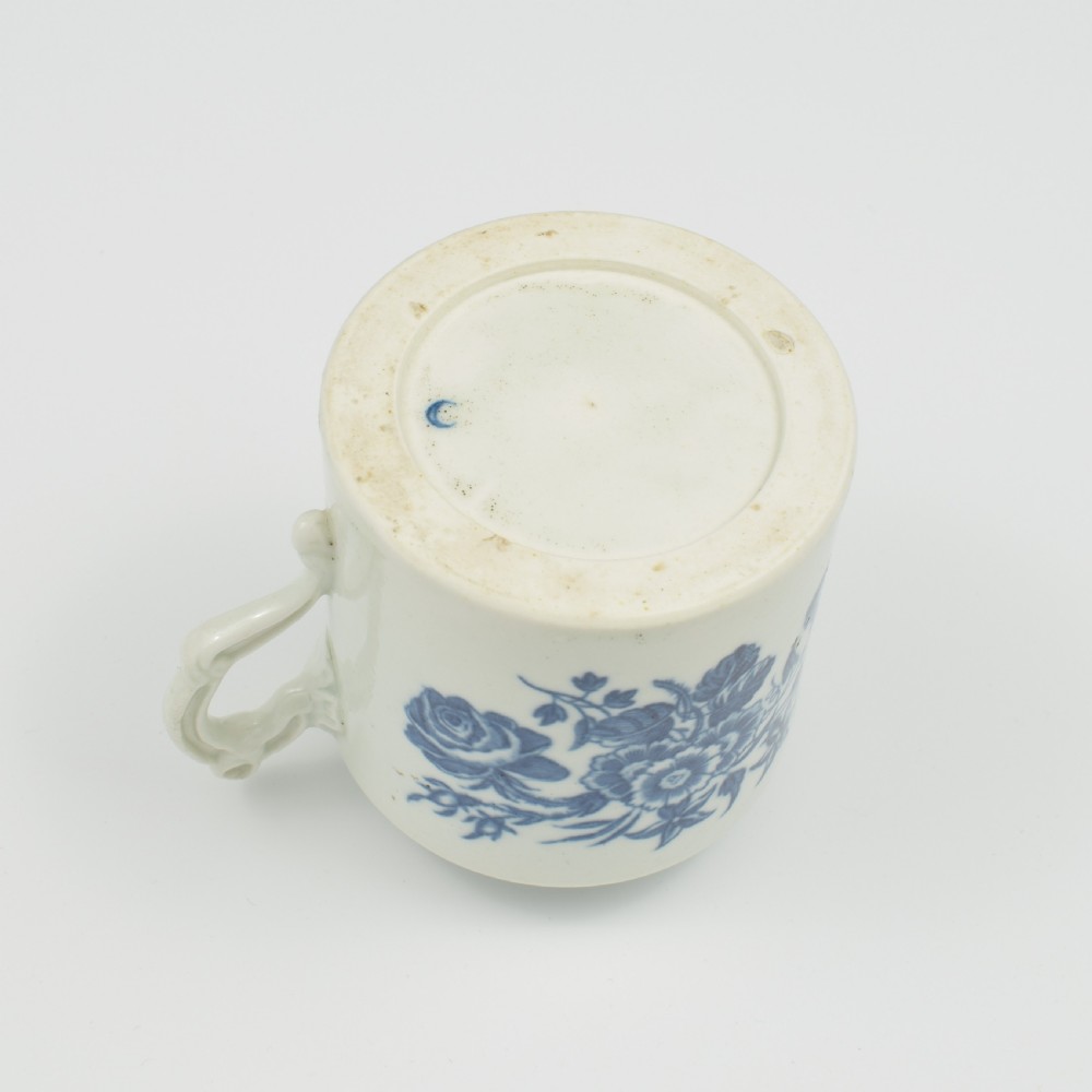 First Period Worcester Porcelain Three Flowers Wet Mustard Pot & Cover c.1770 View XI