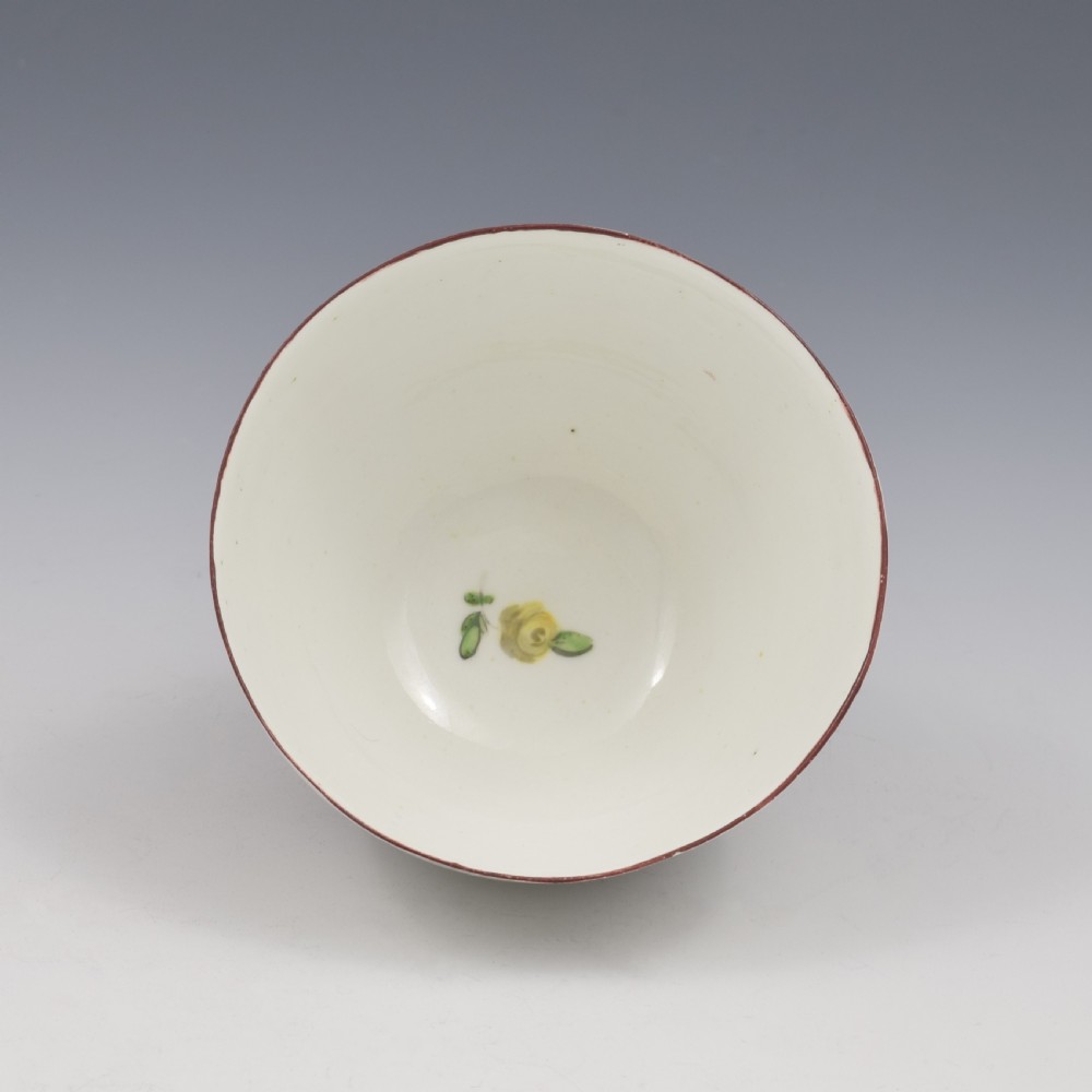 Early Derby Porcelain Ribbed Fluted Tea Bowl & Saucer c.1760 View XI