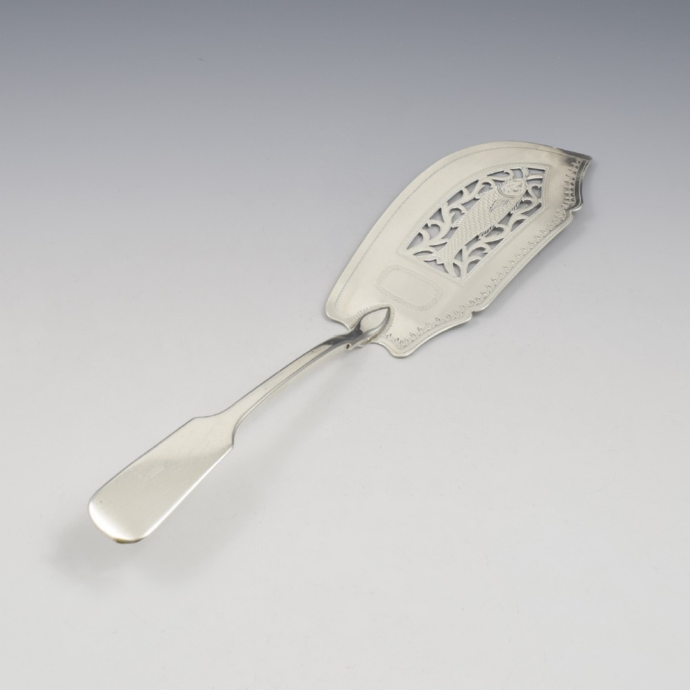Rare Elizabeth Morley Georgian Silver Fish Slice Server 
