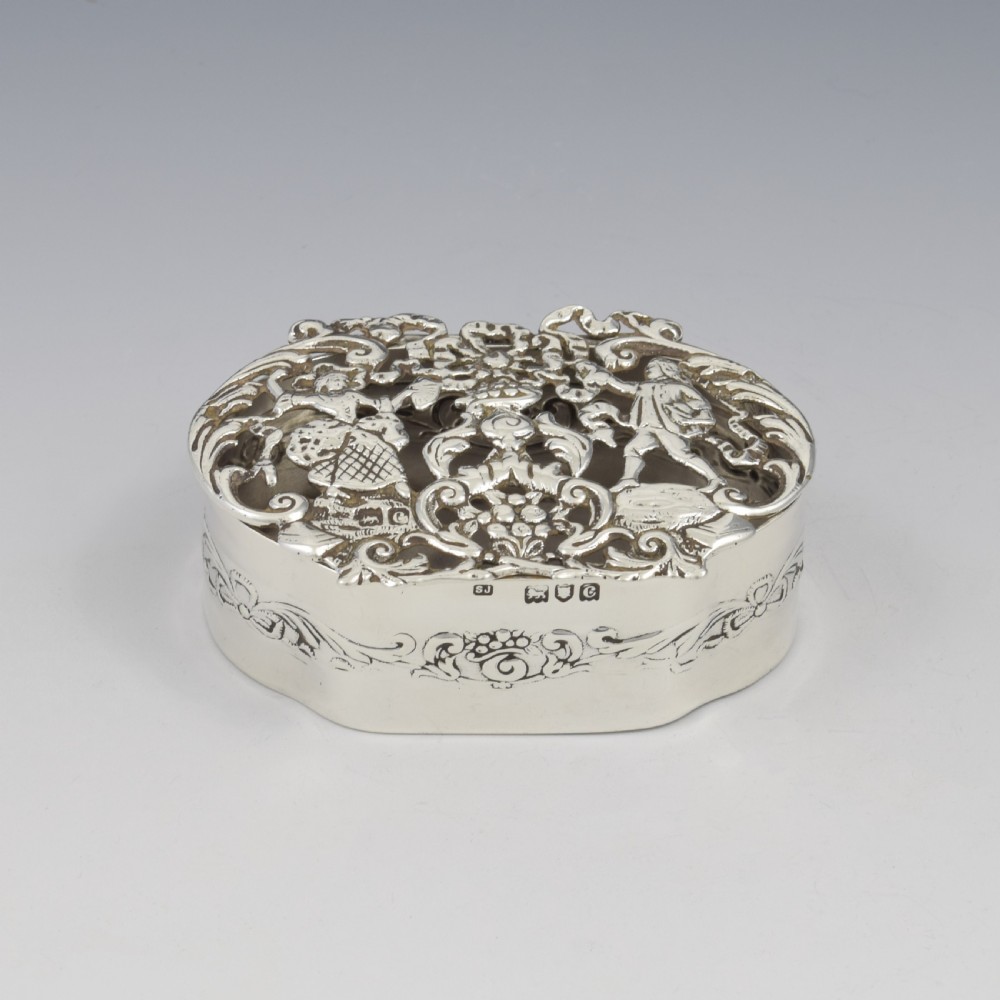 Victorian English Silver Pierced Pot Pourri Box  View III