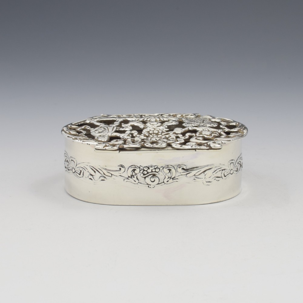 Victorian English Silver Pierced Pot Pourri Box  View VI