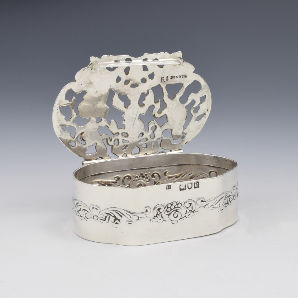 Victorian English Silver Pierced Pot Pourri Box  View XI