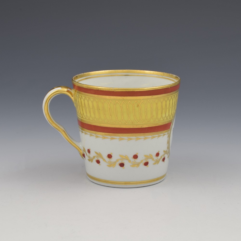 Chamberlain's Worcester Porcelain Armorial Coffee Can & Saucer c.1805 View VI