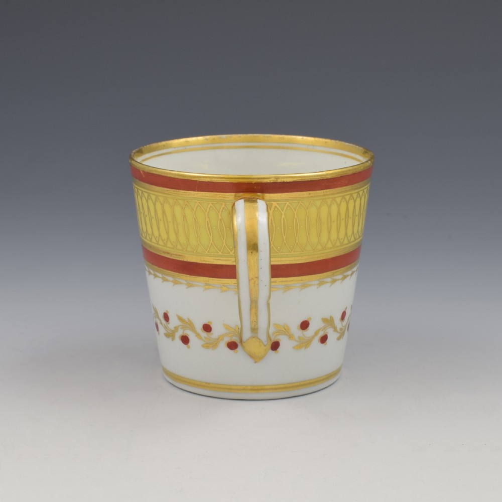 Chamberlain's Worcester Porcelain Armorial Coffee Can & Saucer c.1805 View VII