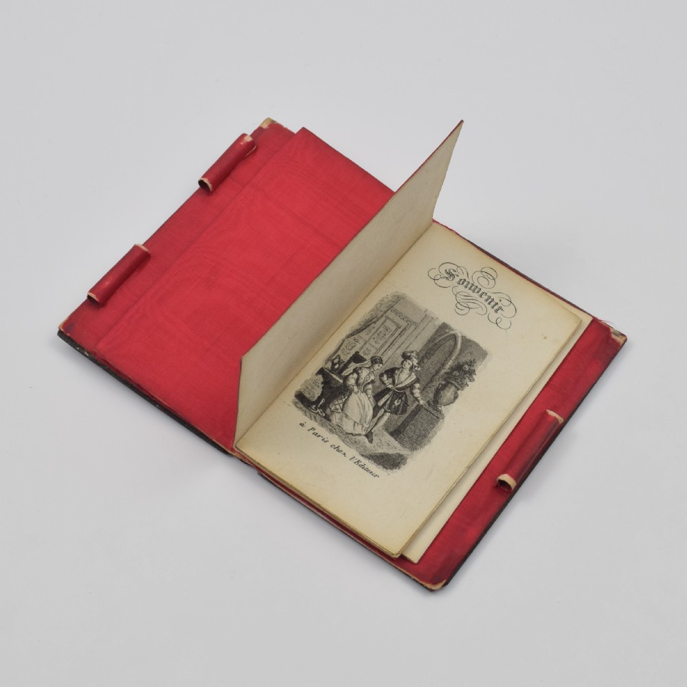 French Lacquered Silver & Gold Inlay Aide Memoire Sampson Mordan Silver & Citrine Pencil View IX