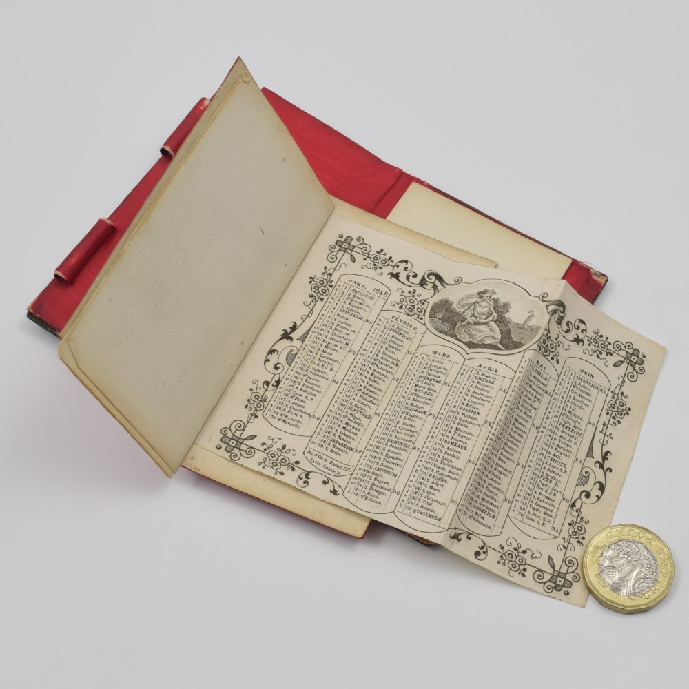 French Lacquered Silver & Gold Inlay Aide Memoire Sampson Mordan Silver & Citrine Pencil View X