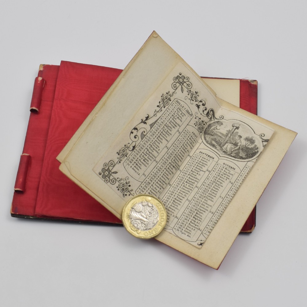 French Lacquered Silver & Gold Inlay Aide Memoire Sampson Mordan Silver & Citrine Pencil View XI