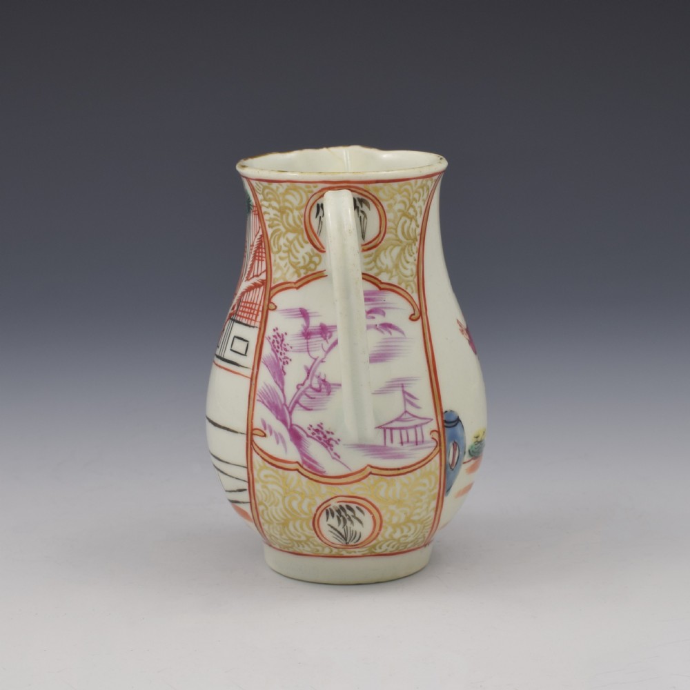First Period Worcester Porcelain Mandarin Pattern Sparrow Beak Milk Jug c.1775 View VII