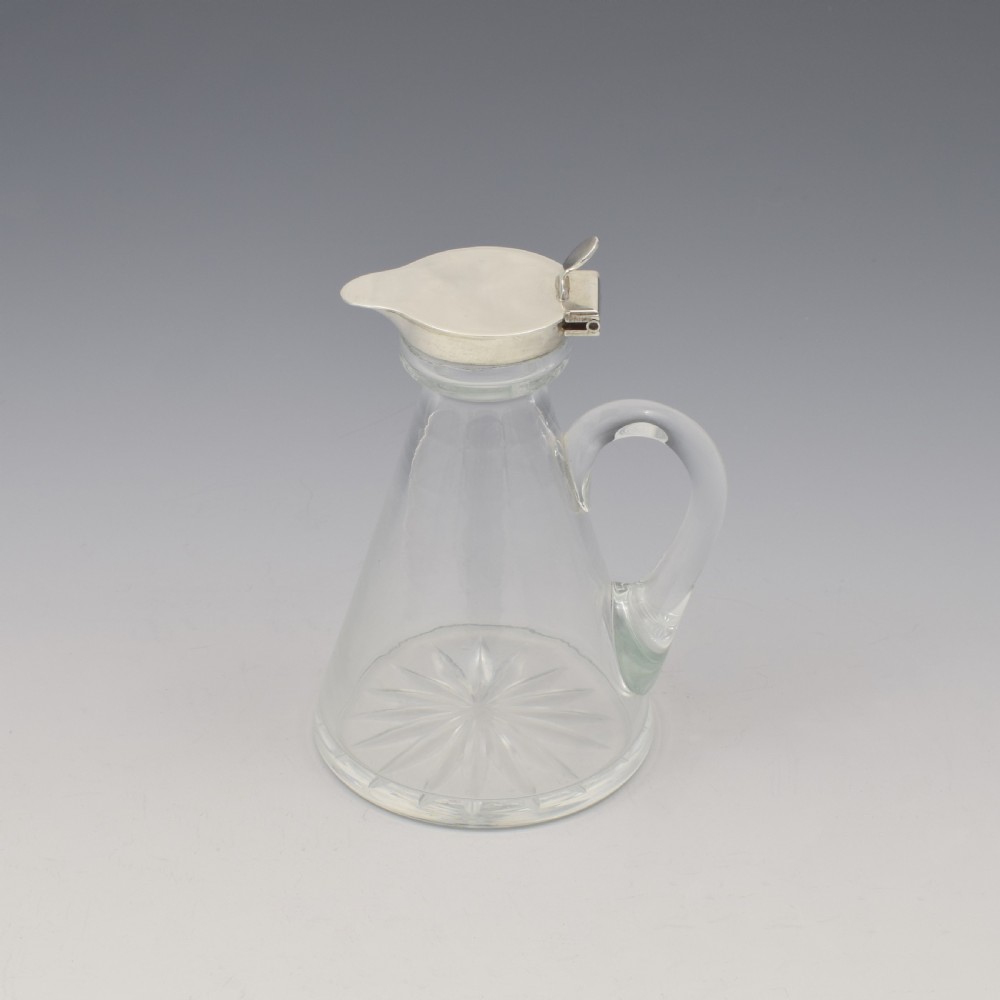 Fine Asprey & Co. Silver Mounted Glass Whisky Noggin