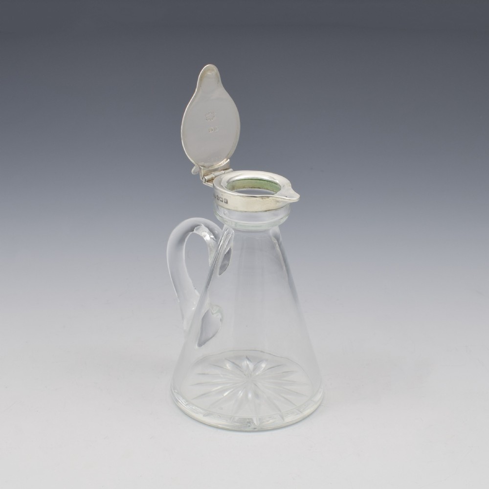 Fine Asprey & Co. Silver Mounted Glass Whisky Noggin View V