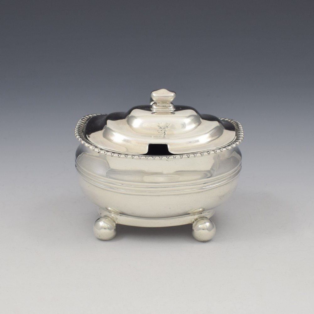 Fine Georgian Silver Bombe Mustard Pot 1817 (George III) View IX