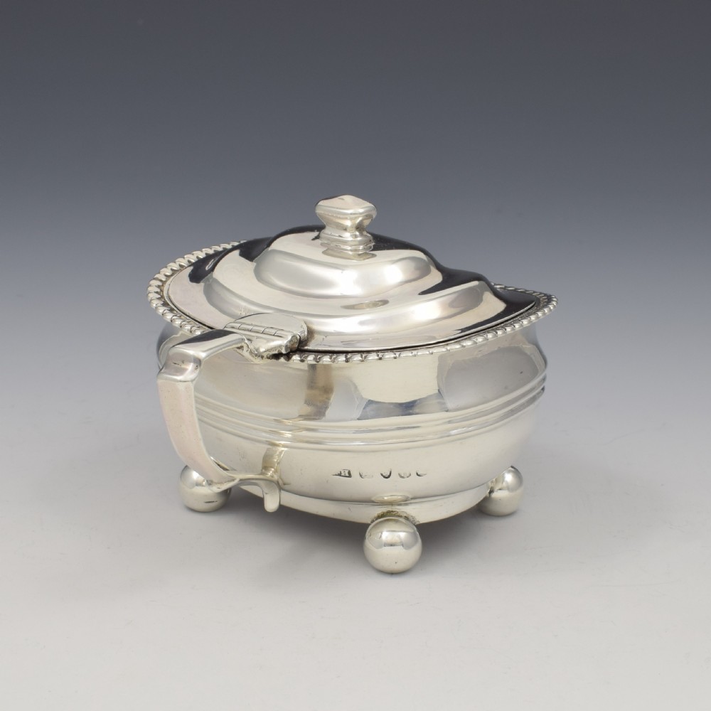 Fine Georgian Silver Bombe Mustard Pot 1817 (George III) View XII