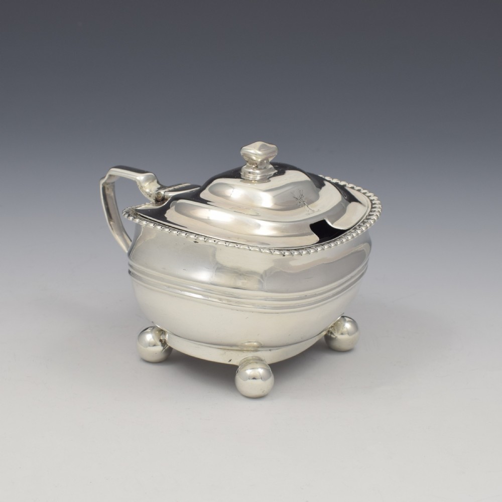 Fine Georgian Silver Bombe Mustard Pot 1817 (George III) View XIV