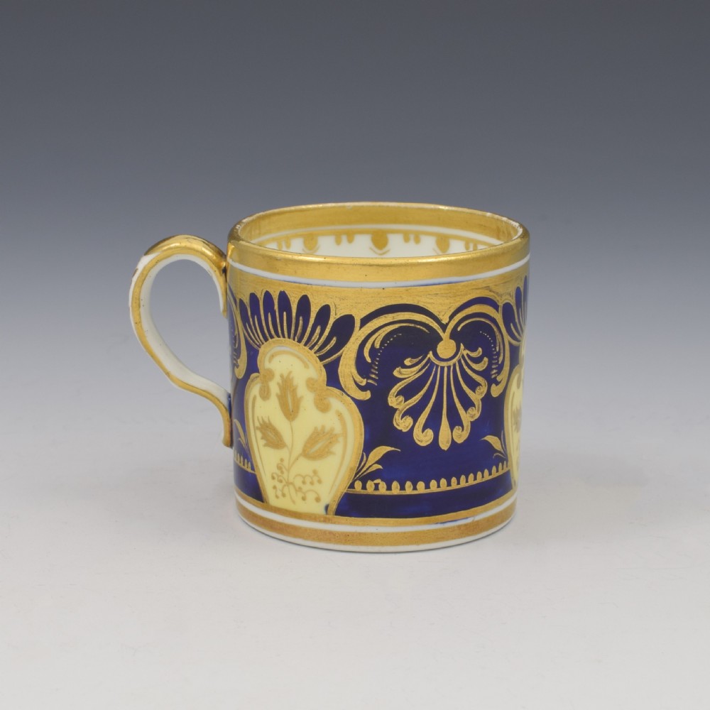 Rare Davenport Porcelain Small Coffee Can & Saucer c.1830 View IV
