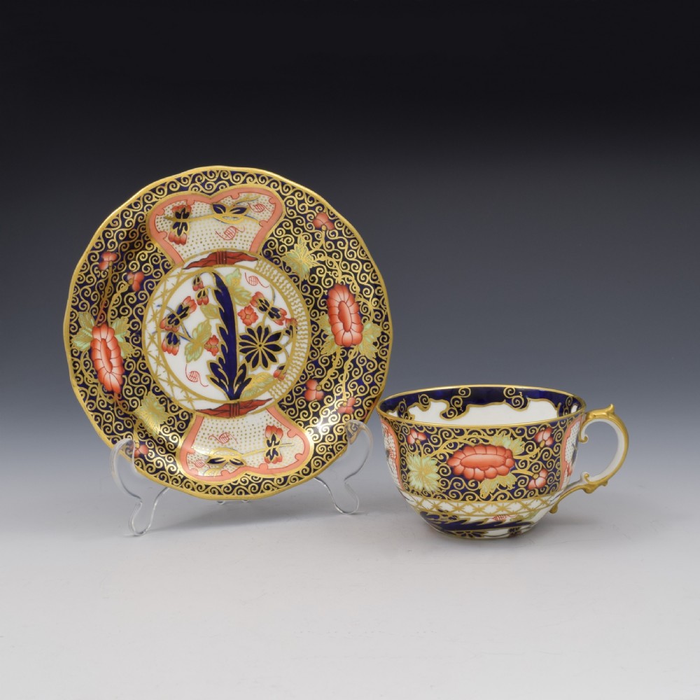 Edwardian Royal Crown Derby Fine Imari Teacup & Saucer 4591 