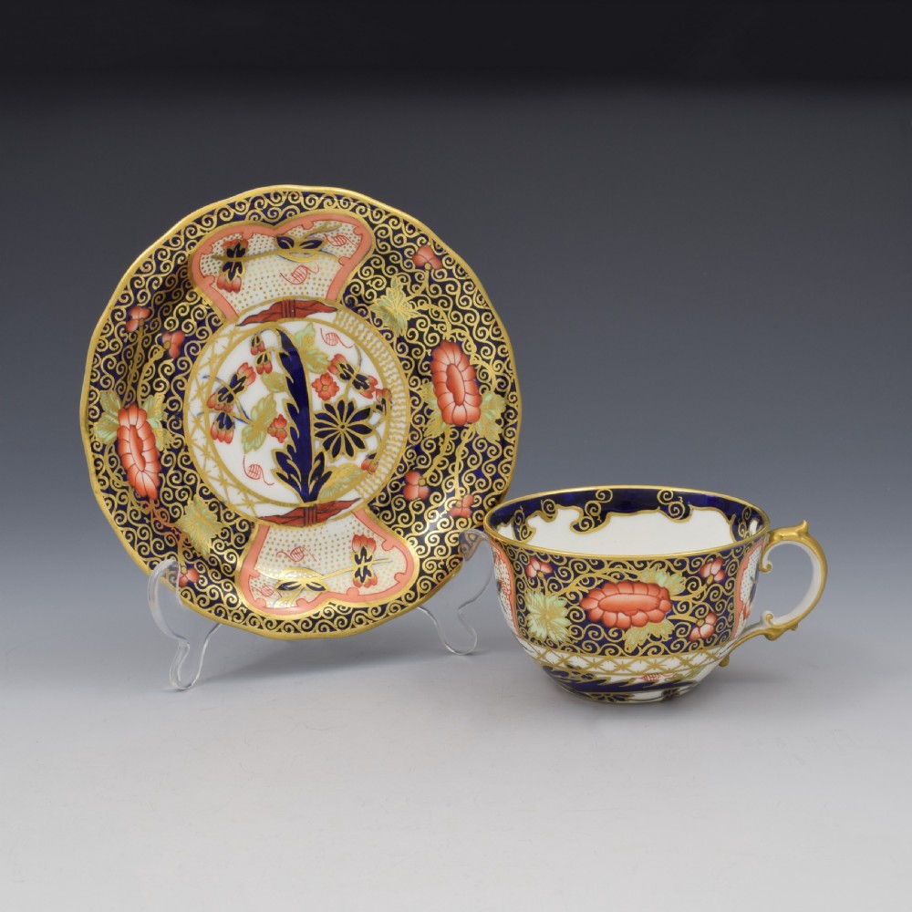 Edwardian Royal Crown Derby Fine Imari Teacup & Saucer 4591  View II