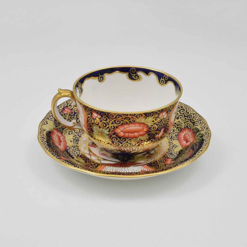 Edwardian Royal Crown Derby Fine Imari Teacup & Saucer 4591  View VIII