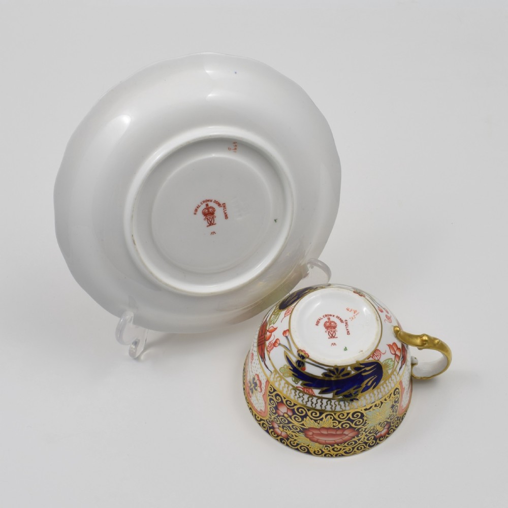 Edwardian Royal Crown Derby Fine Imari Teacup & Saucer 4591  View IX