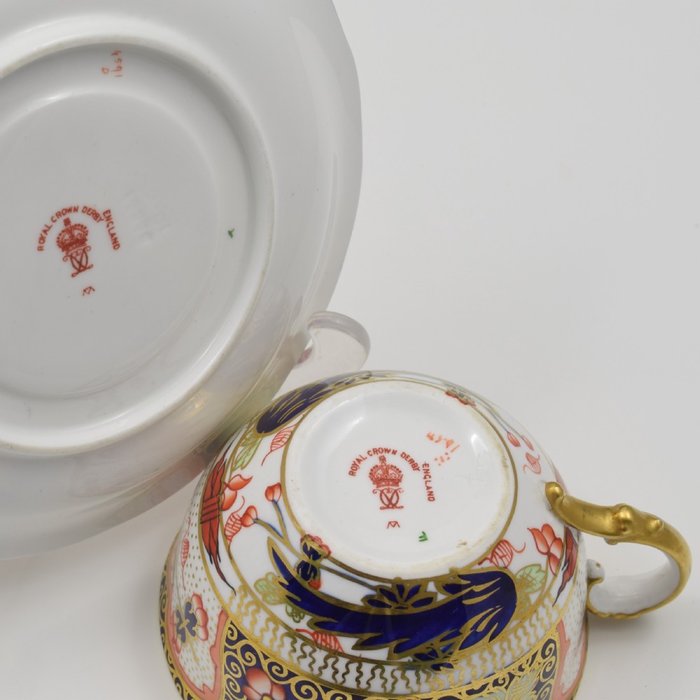 Edwardian Royal Crown Derby Fine Imari Teacup & Saucer 4591  View X