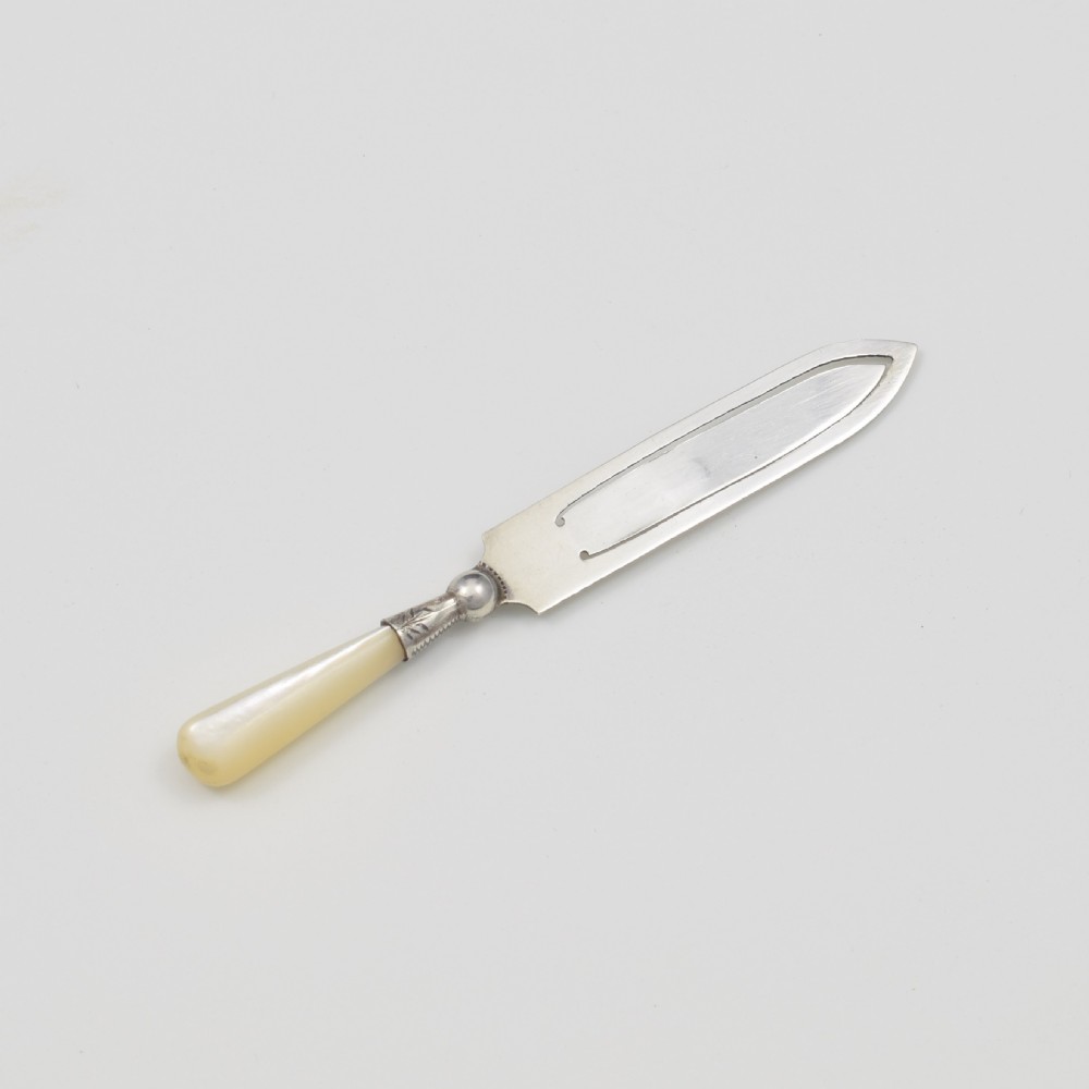 Antique Mother Of Pearl & Silver Bookmark Adie & Lovekin Chester 1922 View V