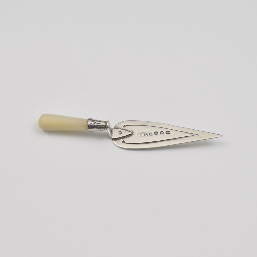 Victorian Novelty Trowel Mother Of Pearl & Silver Bookmark Adie &Lovekin View III
