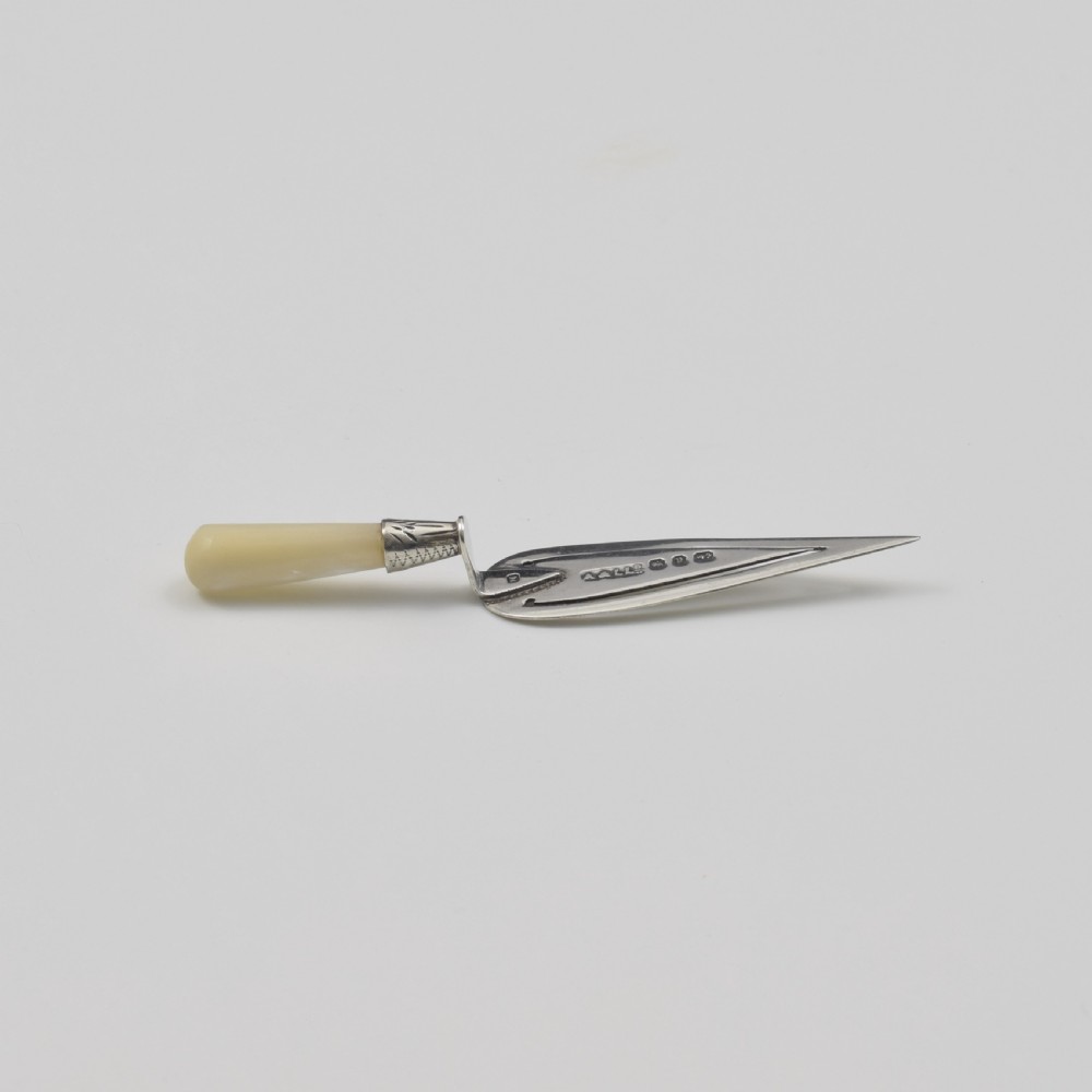 Victorian Novelty Trowel Mother Of Pearl & Silver Bookmark Adie &Lovekin View V