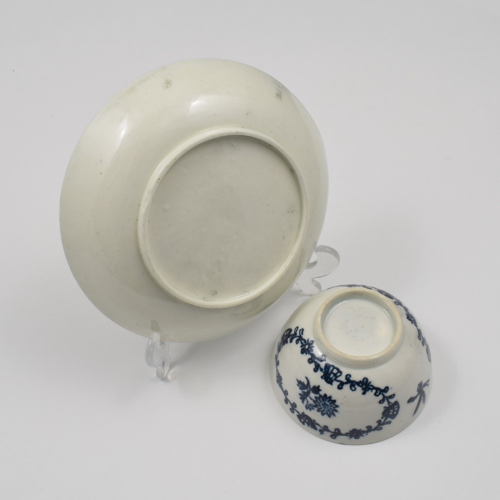 Liverpool Pennington Porcelain Tea Bowl & Saucer Scallop Shell & Flower Pattern c.1775 View VII