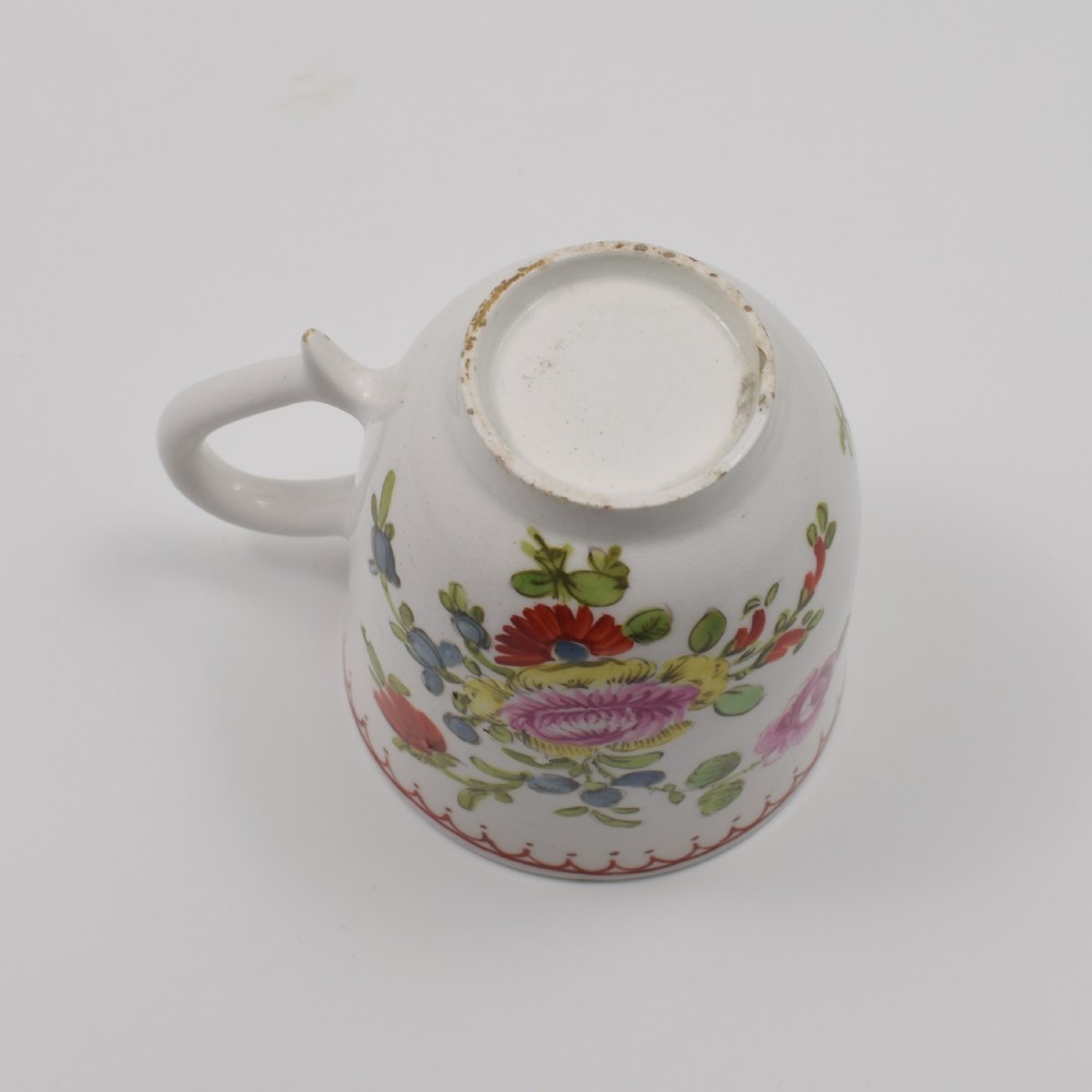 Bow Porcelain Floral Coffee Cup c.1760-1765 View V