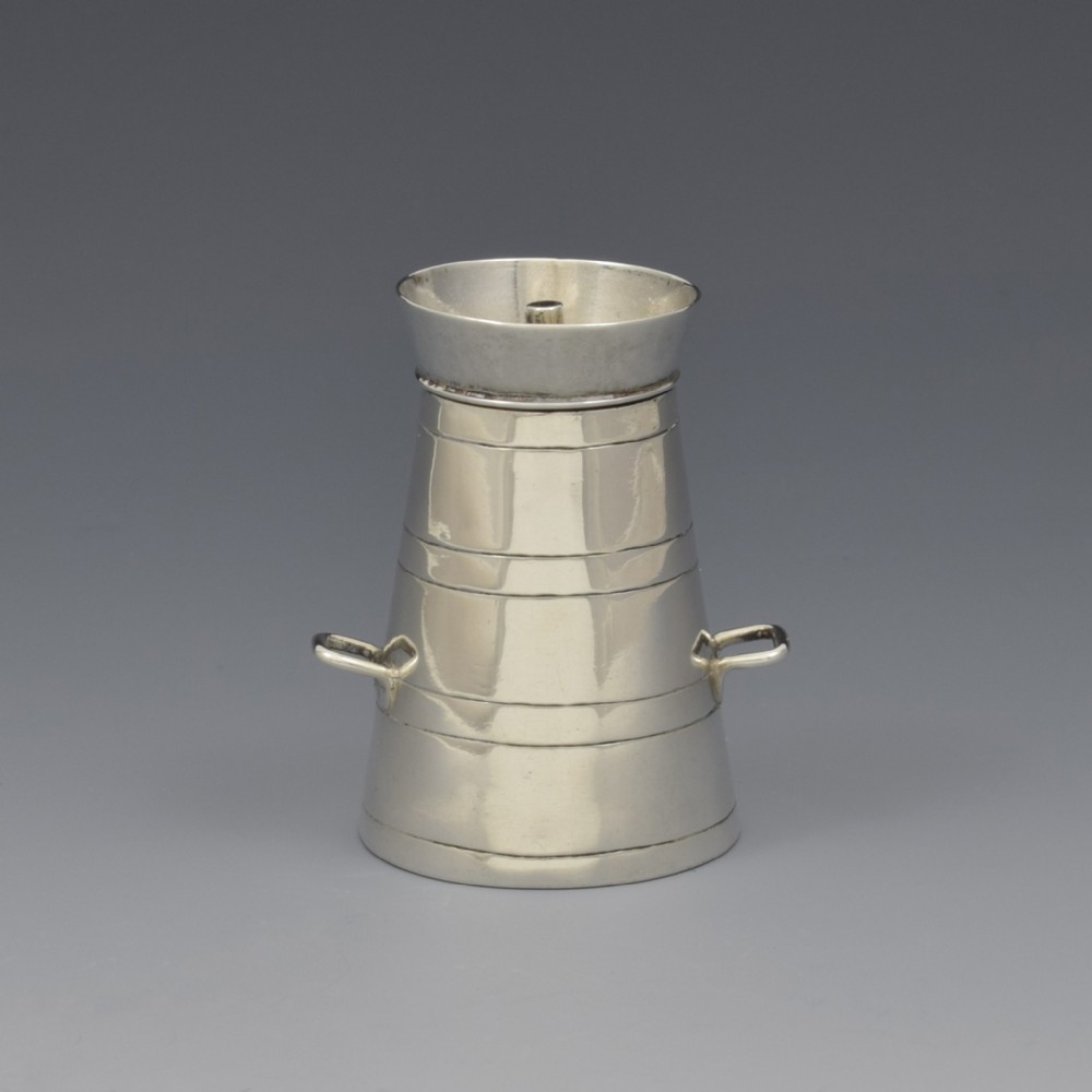 Victorian Novelty Silver Miniature Milk Churn Pepper Pot Haseler Brothers Pepperette