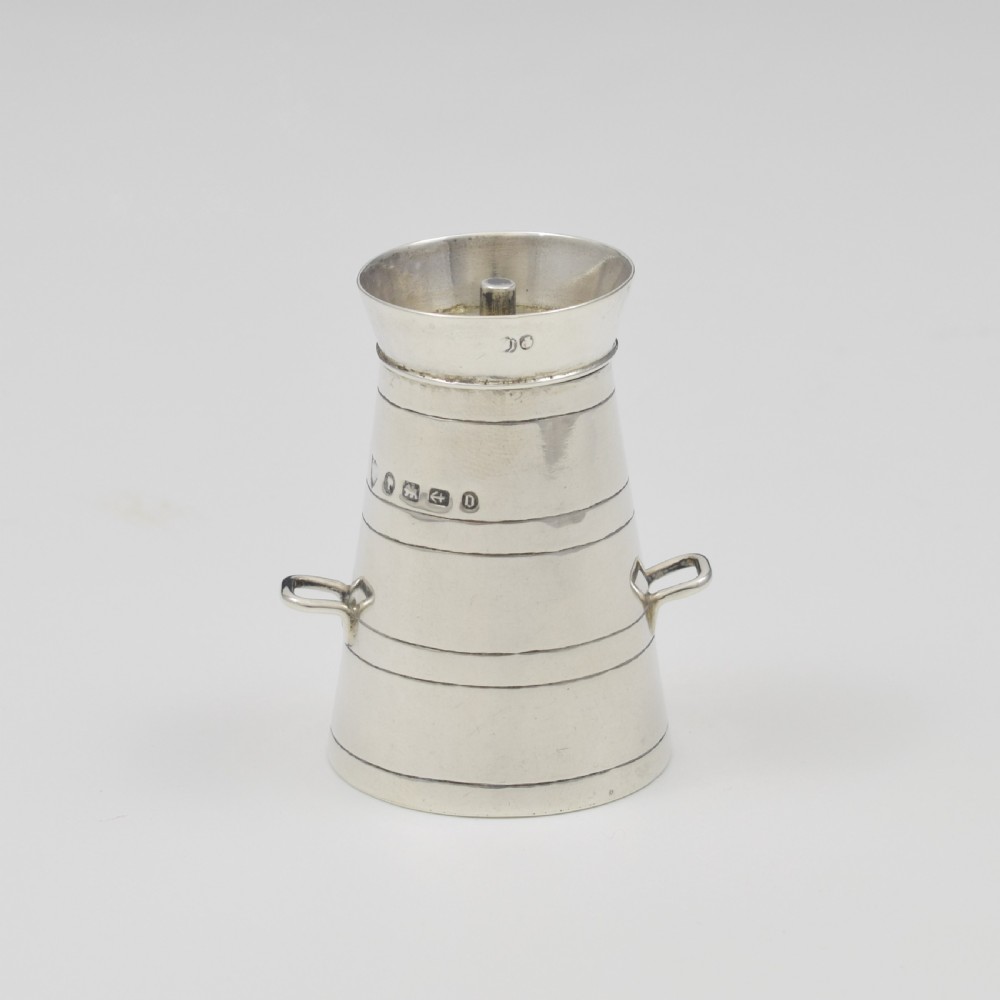 Victorian Novelty Silver Miniature Milk Churn Pepper Pot Haseler Brothers Pepperette View VII