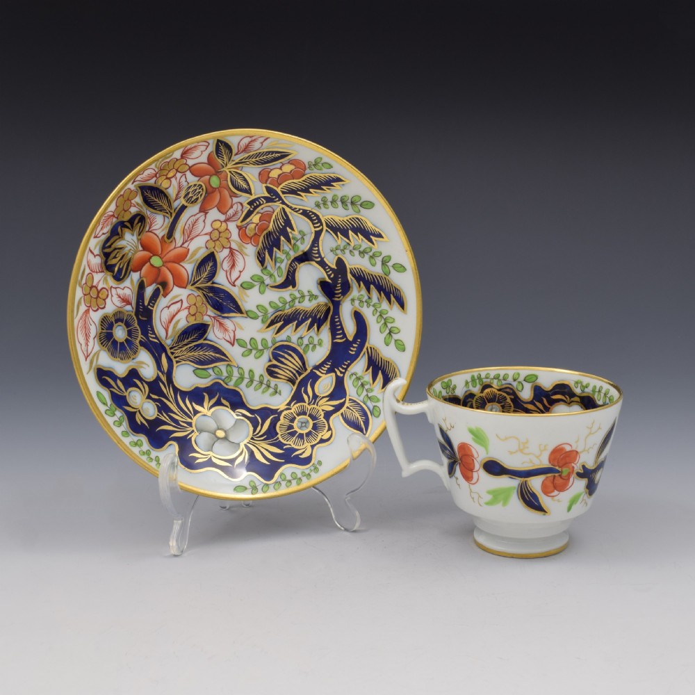 Georgian Coalport Porcelain Imari Pattern Coffee Cup & Saucer c.1815