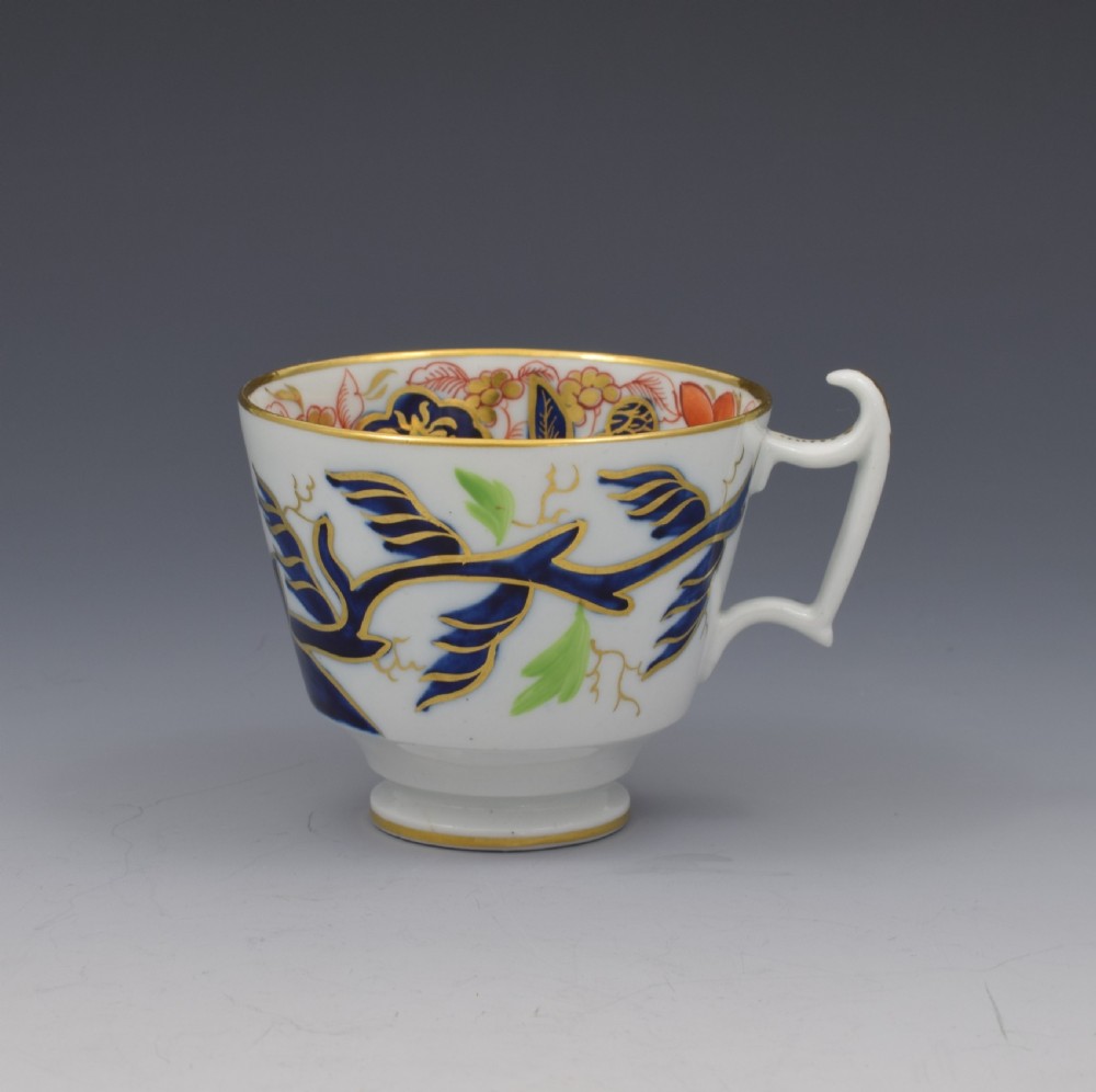 Georgian Coalport Porcelain Imari Pattern Coffee Cup & Saucer c.1815 View III