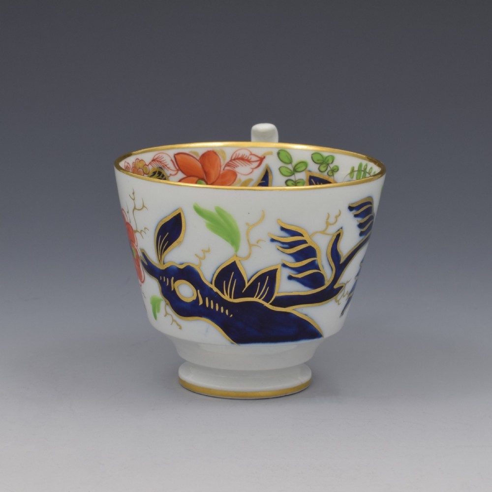 Georgian Coalport Porcelain Imari Pattern Coffee Cup & Saucer c.1815 View IV