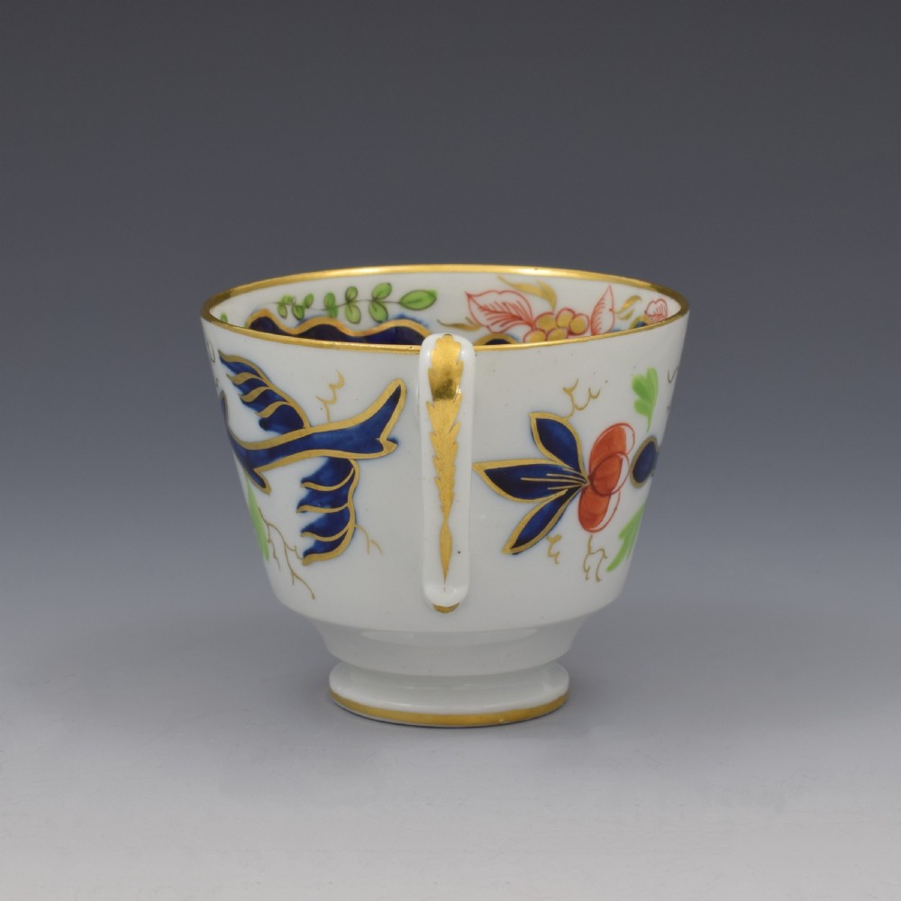 Georgian Coalport Porcelain Imari Pattern Coffee Cup & Saucer c.1815 View VI
