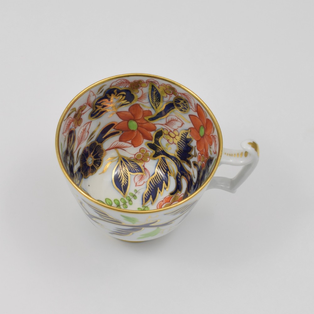 Georgian Coalport Porcelain Imari Pattern Coffee Cup & Saucer c.1815 View VII