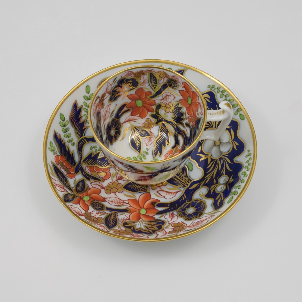 Georgian Coalport Porcelain Imari Pattern Coffee Cup & Saucer c.1815 View VIII