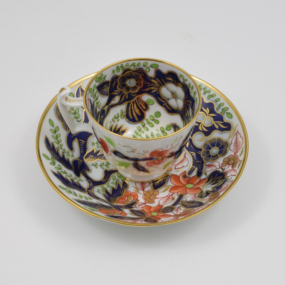 Georgian Coalport Porcelain Imari Pattern Coffee Cup & Saucer c.1815 View IX