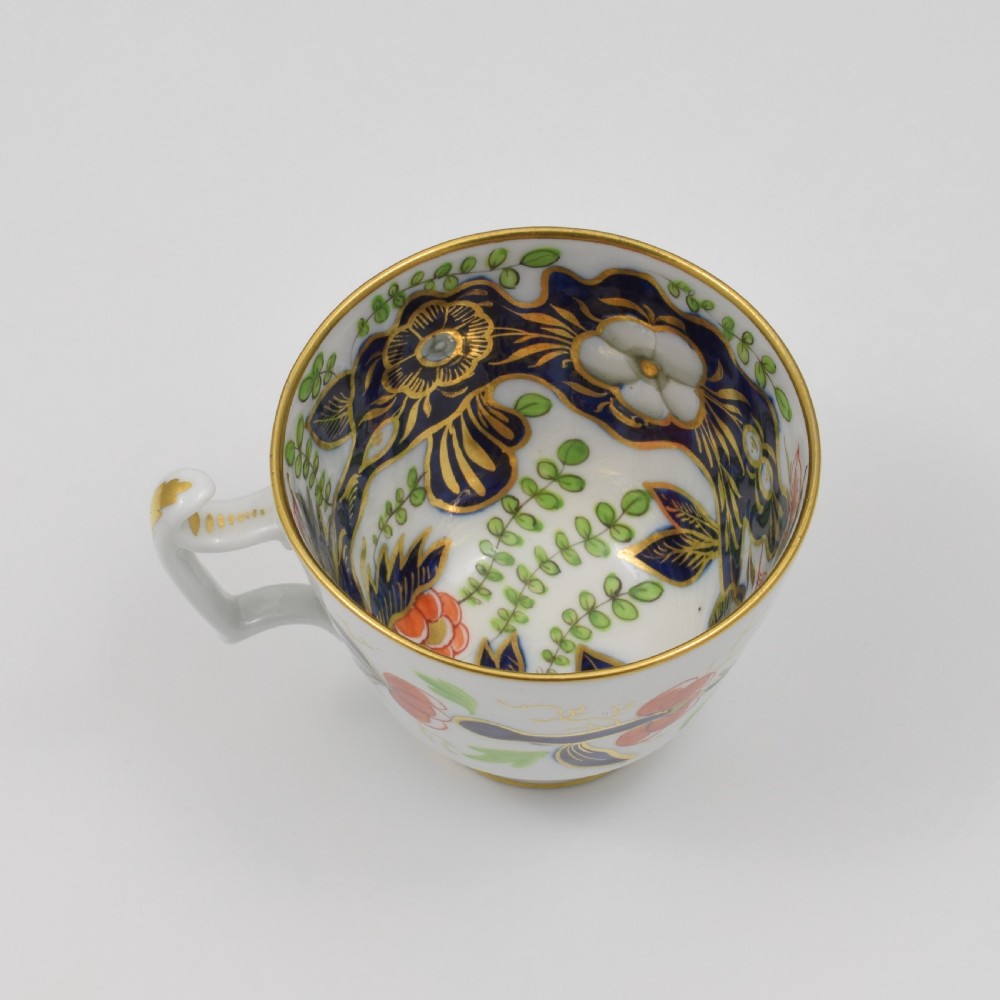 Georgian Coalport Porcelain Imari Pattern Coffee Cup & Saucer c.1815 View X