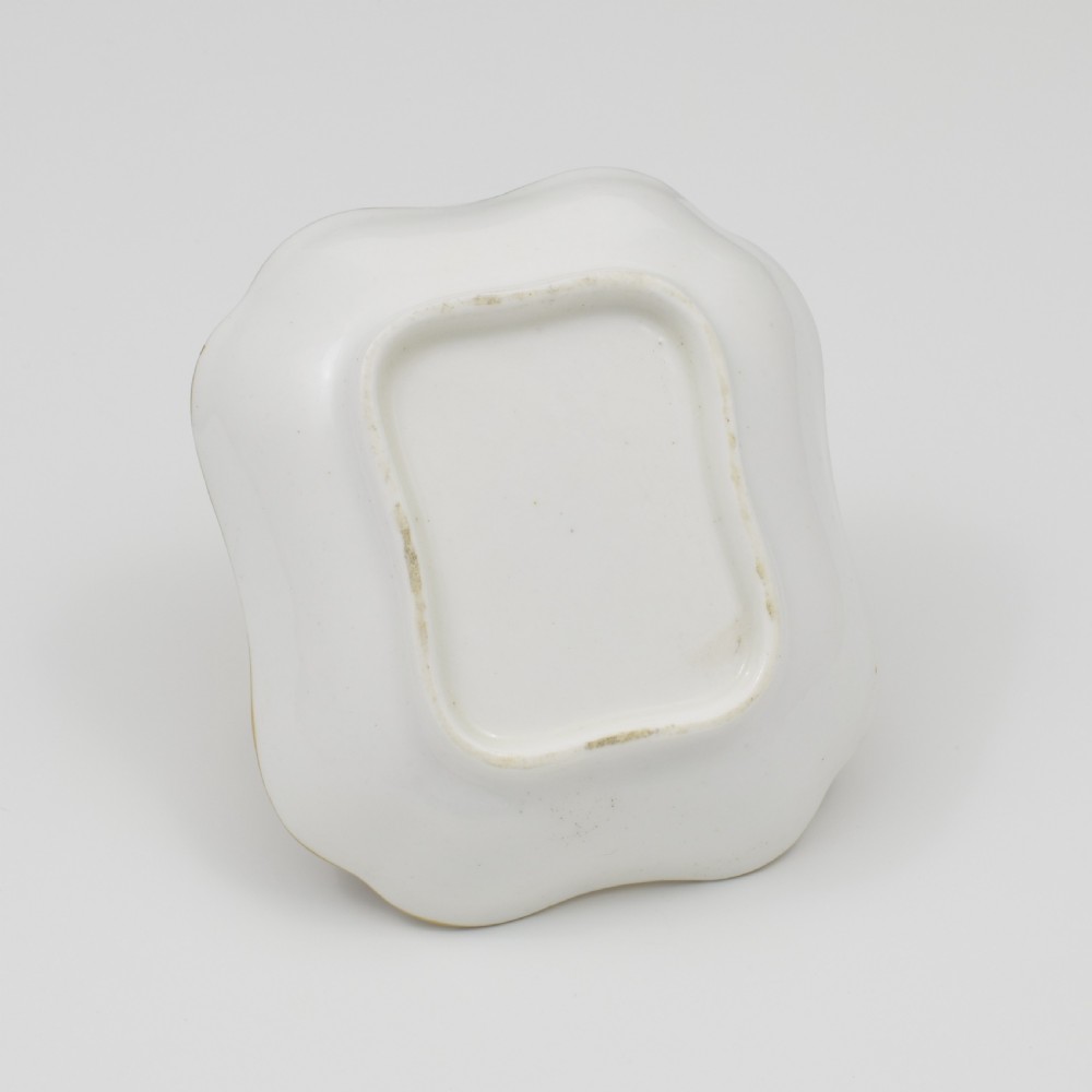 Small English Porcelain (Probably Spode) Basket / Bonbon Trinket Dish c.1815 View XIII