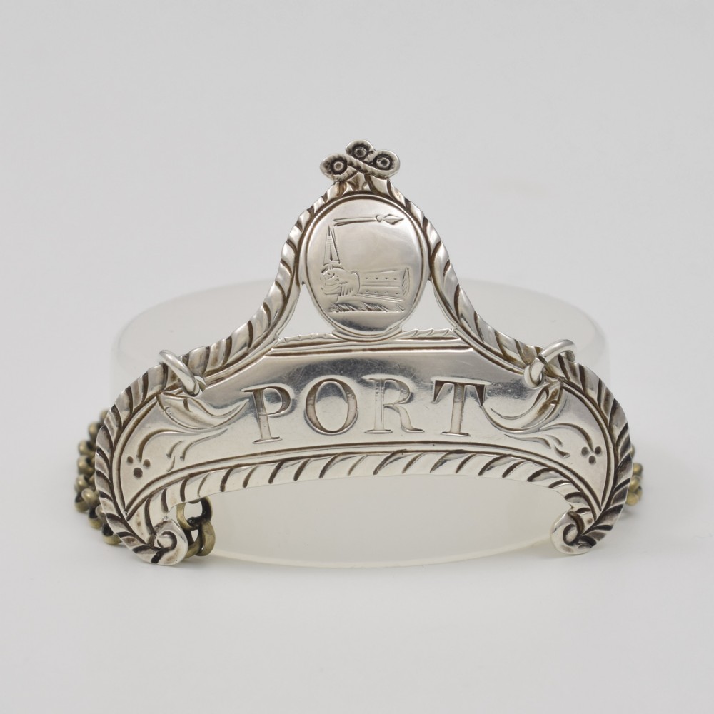 Fine Georgian Silver Hester Bateman Port Decanter Wine Label c.1780 View II