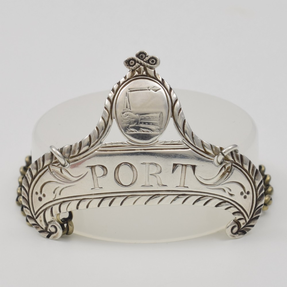 Fine Georgian Silver Hester Bateman Port Decanter Wine Label c.1780 View III