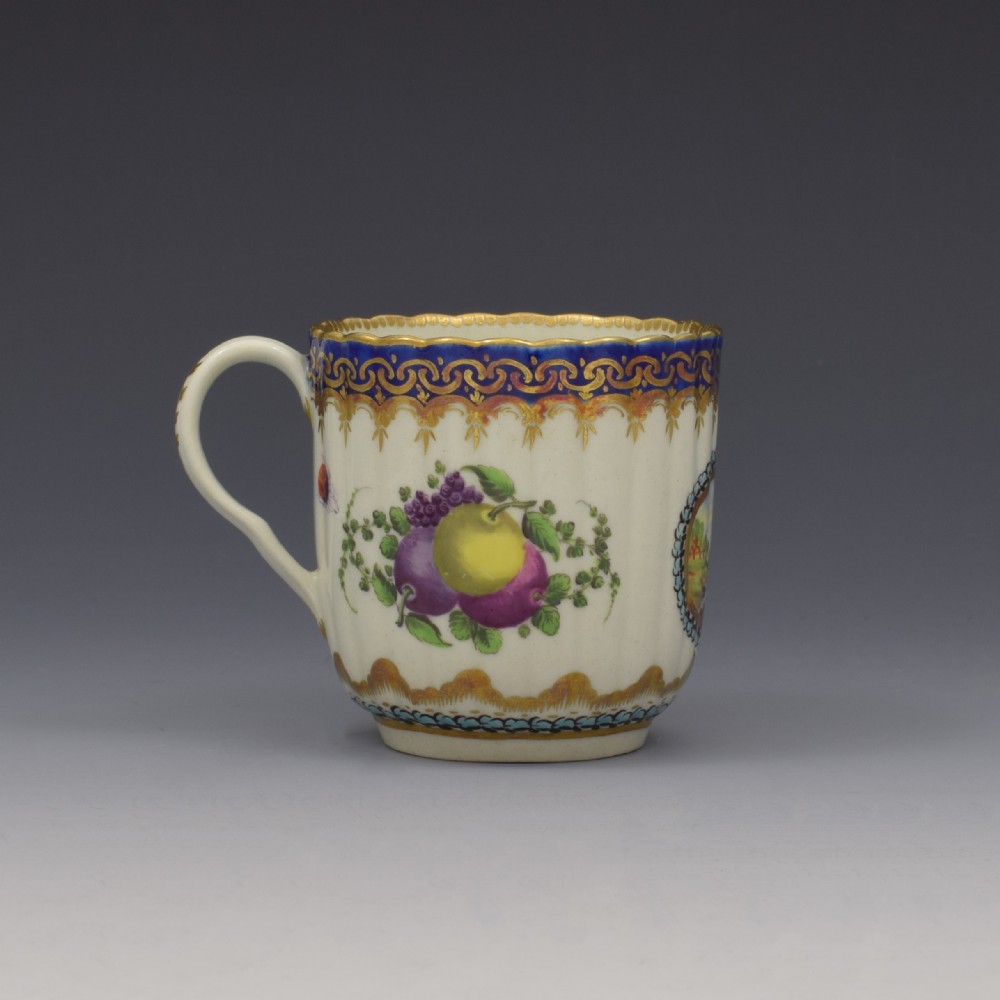 First Period Worcester Porcelain Coffee Cup Dalhousie Pattern c.1780