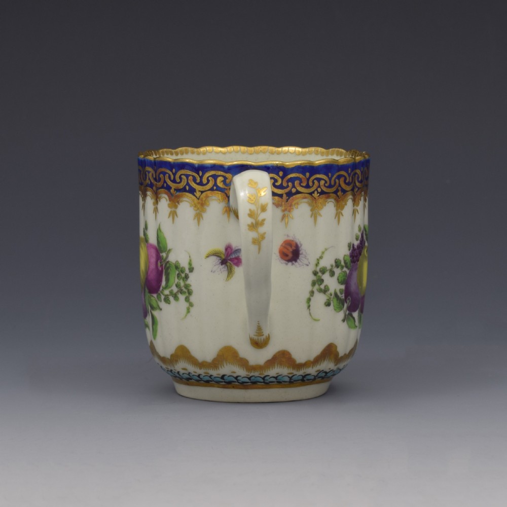 First Period Worcester Porcelain Coffee Cup Dalhousie Pattern c.1780 View IV