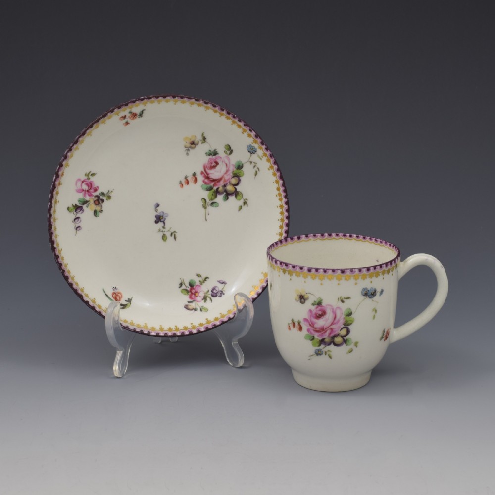 Chelsea Derby Porcelain Coffee Cup & Saucer c.1770