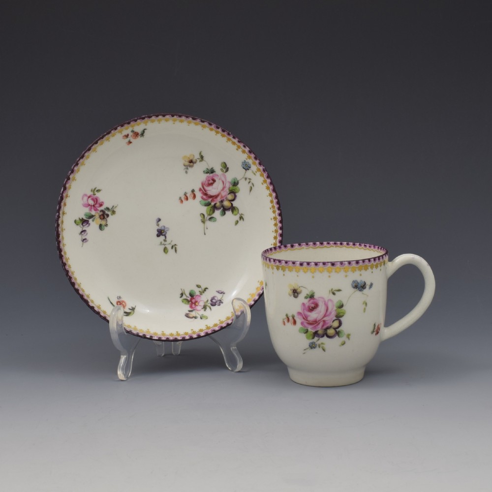 Chelsea Derby Porcelain Coffee Cup & Saucer c.1770 View II