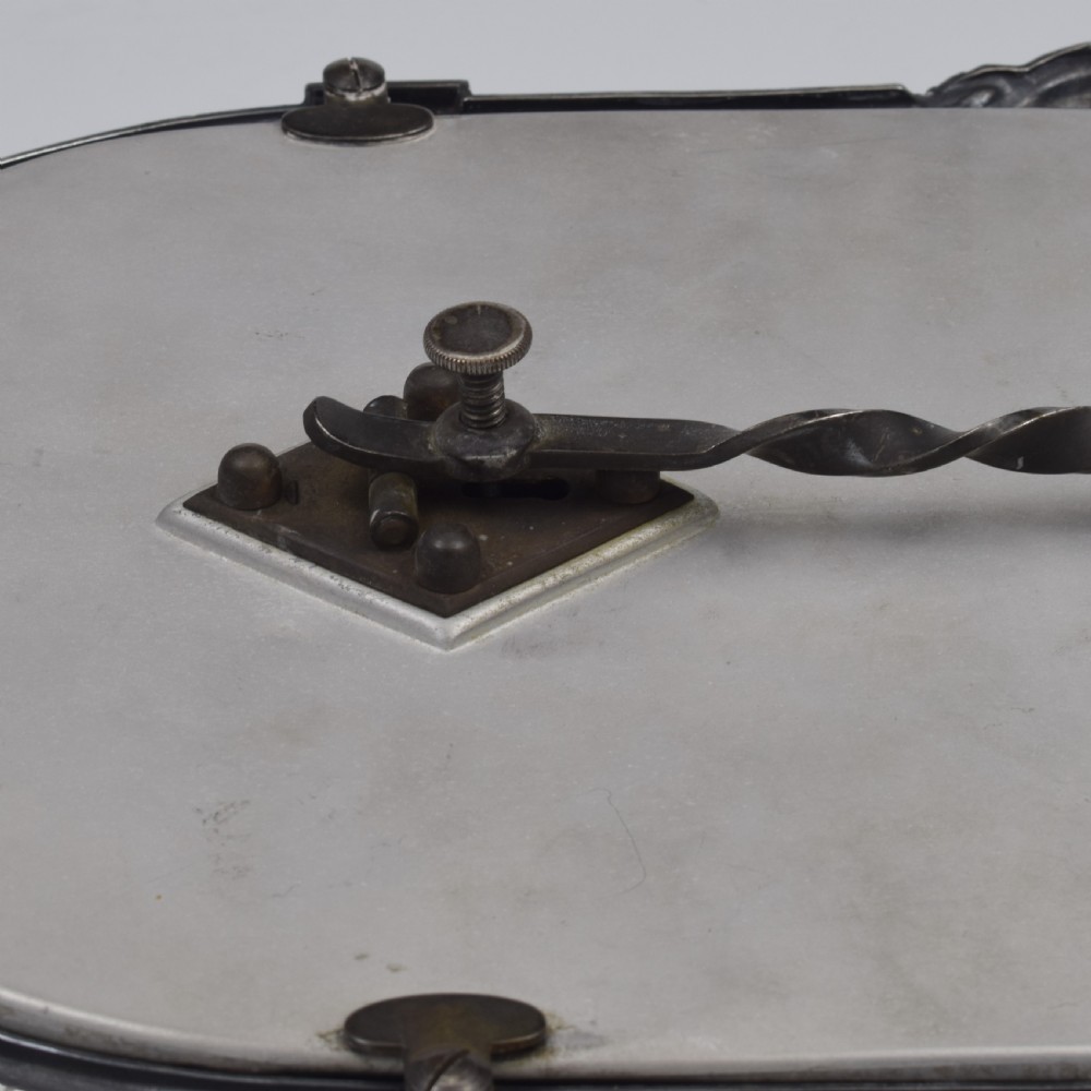 WMF Art Nouveau Silver Plated Maiden & Dove Table Mirror c.1910 View XII