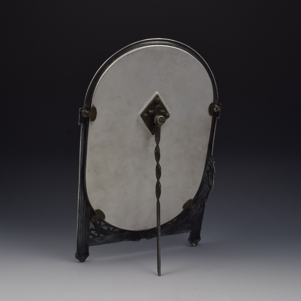WMF Art Nouveau Silver Plated Maiden & Dove Table Mirror c.1910 View XIII